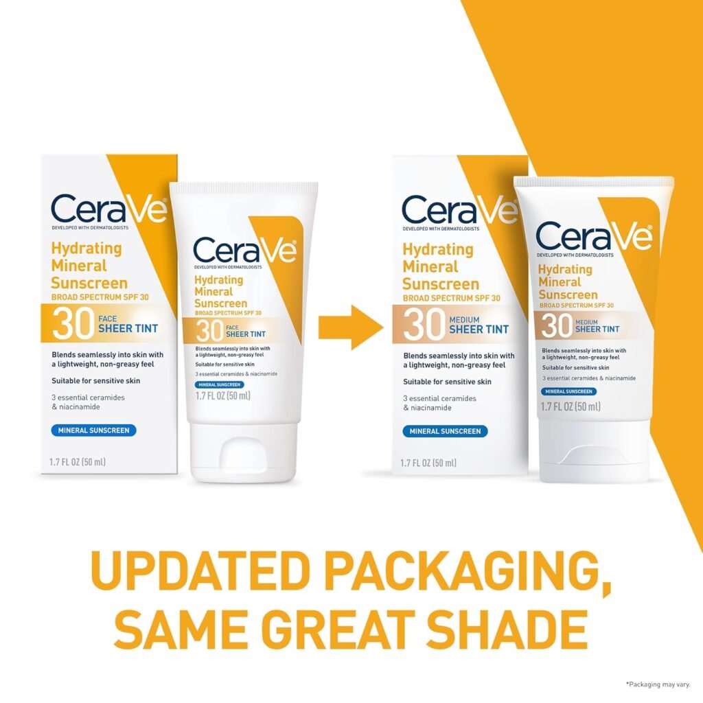 CeraVe Hydrating Mineral Sunscreen for all